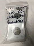 Lot of (20) Silver 1950's-60's Washington Quarters