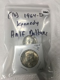 Lot of (10) 1964-D Kennedy Half Dollars