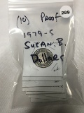 Lot of (10) Proof 1979-S Susan B. Dollars