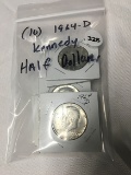 Lot of (10) 1964-D Kennedy Half Dollars