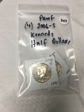 Lot of (4) Proof 2006-S Kennedy Half Dollars