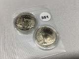 (2) 1986-D Liberty Half Dollars