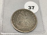 1844 Seated Half