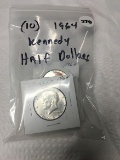 Lot of (10) 1964 Kennedy Half Dollars