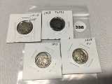 Lot of (4) 1913 Buffalo Nickels