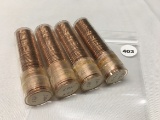 (4) Rolls 1962 Unc. Canadian Pennies