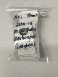 Lot of (40) Proof 2000-10 (Mix Date) Washington Quarters