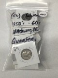 Lot of (20) Silver 1950's-60's Washington Quarters