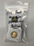 Lot of (10) Proof (Mix Date) Presidential Dollars