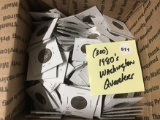 Lot of (300) 1980's Washington Quarters