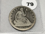 1850-0 Seated Half Dollar
