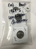 Lot of (10) Proof 1969-S Washington Quarters