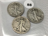 1918, 18-D, 18-S Walking Liberty Half Dollars