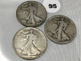 (2) 1919-D, 1919-S Walking Liberty Half Dollars