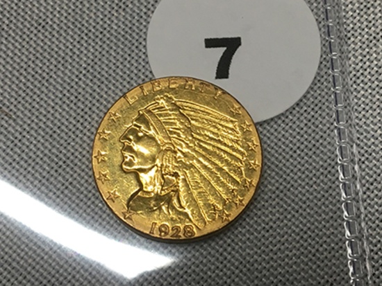 1928 $2 1/2 Gold Indian