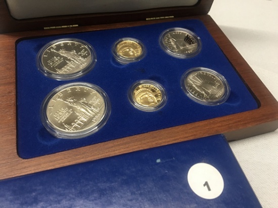 1986 Liberty Coin, 6 pc set, (2) Gold