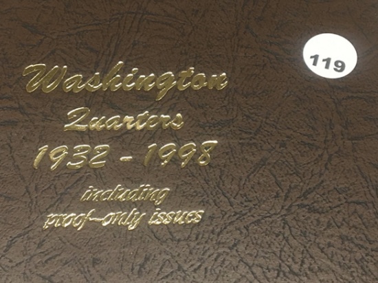 Near Complete Dansco Book 1932-1998 (Less 32-D, 32-S) Includes Proof & Silver (184 Total Coins)