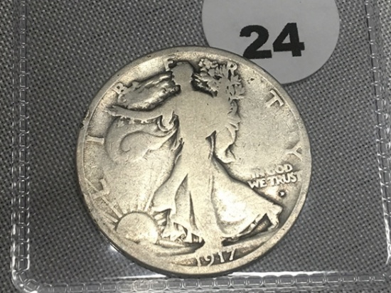 1917-D Obv. Walking Liberty Half