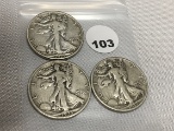 1935, 35-S, 35-D Walking Liberty Half Dollars