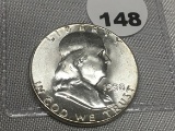 1958 Franklin Half, UNC.