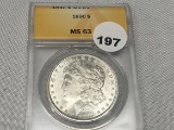 1890 Morgan Dollar ANACS MS63