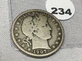 1907-0 Barber Half