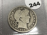 1908-D Barber Half
