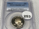 1986-S Washington Quarter PCGS PR69DCAM