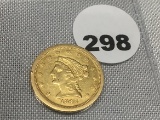 1845-O $2 1/2 Liberty Gold
