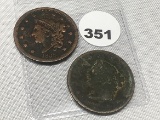 1838, 39 Large Cents
