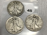 1918, 18-D, 18-S Walking Liberty Half Dollars