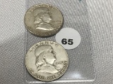 1950, 50-D Franklin Half Dollars