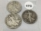 1917-S Rev, 1917-D Obv, 1917 Walking Liberty Half Dollars