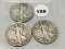1919, 19-D, 19-S Walking Liberty Half Dollars