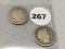 1892-O, 92-S Barber Dimes