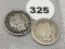 1897, 97-S Barber Dimes