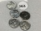 (5) 1943, S, D Steel Lincoln Cents