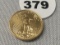 2015 (1/10th oz Gold) $5 Eagle