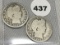 (2) 1897-O Barber Quarters