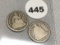 1856-O , 1857 Seated Dimes