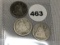 1862, 72, 74 Seated Dimes