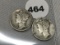 (2) 1924 Mercury Dimes