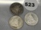 (3) 1887 Seated Dimes