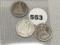 1890, (2) 1889 Seated Dimes