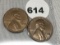 1971 & 1973 Offset Lincoln Cents