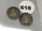 1853, 1858 Seated Half Dimes