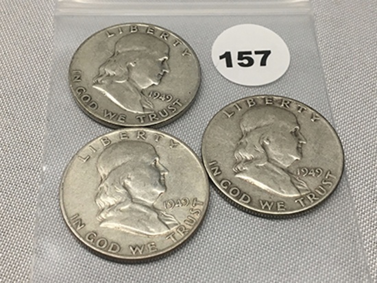 1949, 49-D, 49-S Franklin Half Dollars