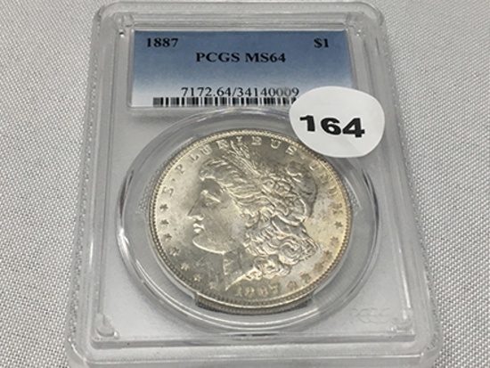 1887 Morgan Dollar PCGS MS64