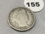 1892 Barber Quarter