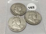 1950, (2) 50-D Franklin Half Dollars
